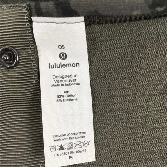 💐 Lululemon Green Cotton Blend Women's Button Wrap Vinyasa Scarf One Size - Picture 4 of 4